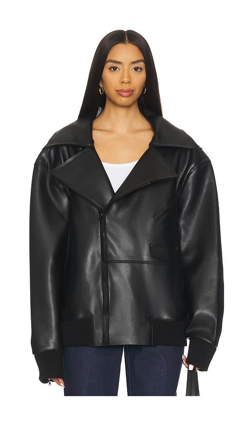 Oversized Moto Jacket in . - size L (also in M, S) - Norma Kamali - Modalova