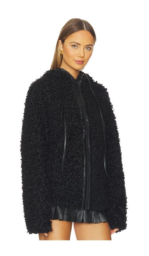 Oversized Raglan Sleeve Zip Front Hooded Jacket in . - size M (also in S) - Norma Kamali - Modalova