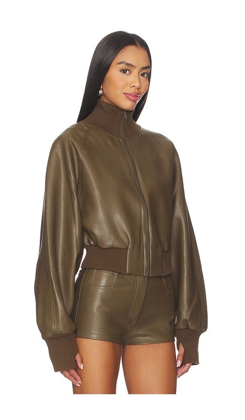 Oversized Turtleneck Bomber Jacket To Waist in Dark Green. - size L (also in M, S, XL, XS, XXS) - Norma Kamali - Modalova