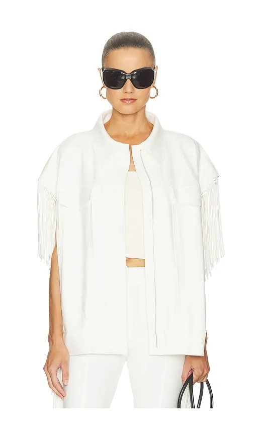Sleeveless Oversized Jean Jacket in White. - size L (also in S, XS) - Norma Kamali - Modalova