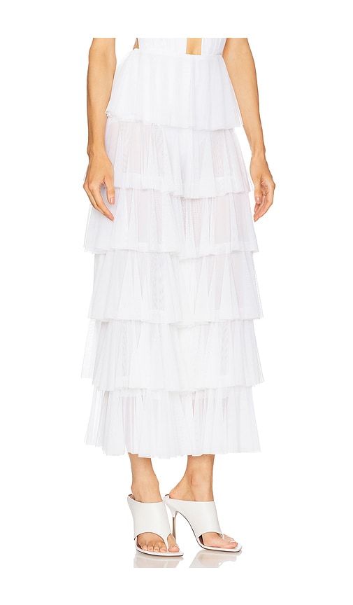 Wide Leg Ruffle Pant in White. - size M (also in S) - Norma Kamali - Modalova