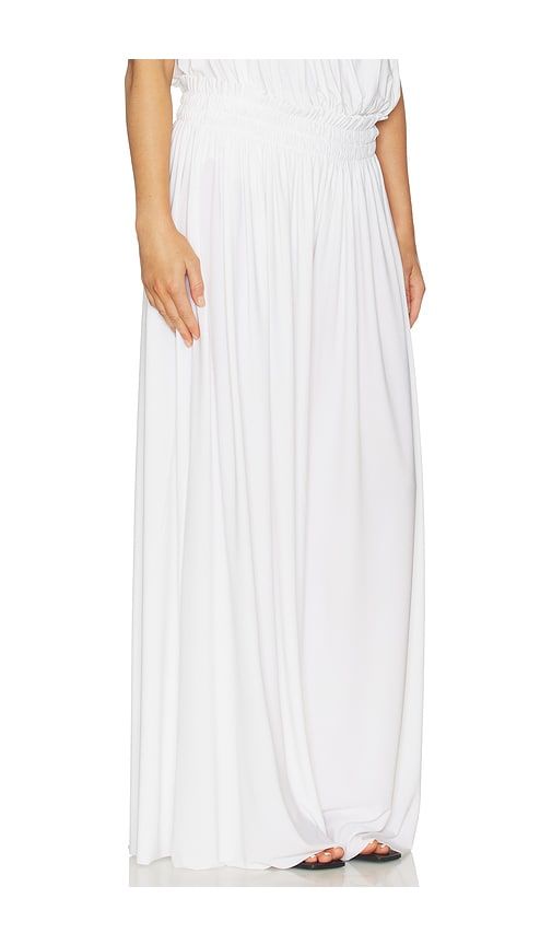 Wide Leg Peasant Pant in White. - size L (also in M, S, XS) - Norma Kamali - Modalova
