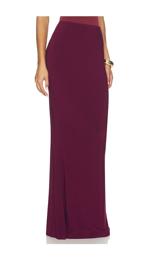 Obie Long Skirt in Wine. - size L (also in M, S, XS, XXS) - Norma Kamali - Modalova