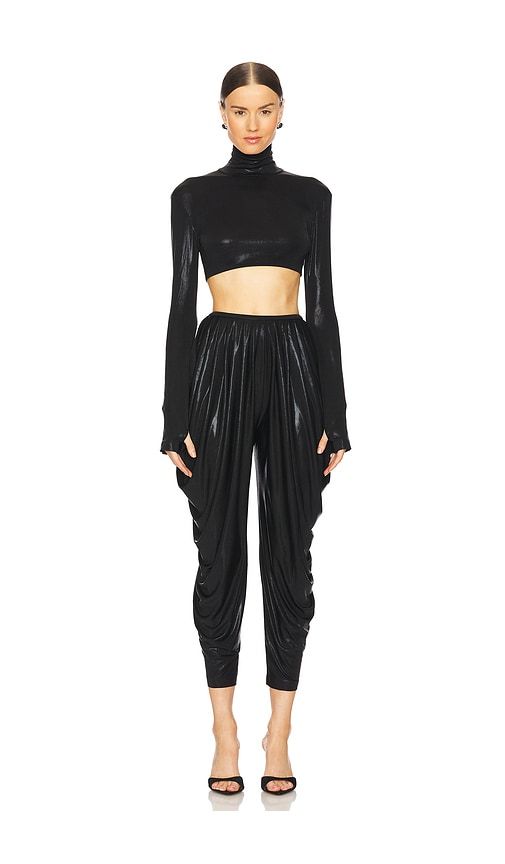 Cropped Slim Fit Long Sleeve Turtleneck Top in . Taglia L. Also in XL - Norma Kamali - Modalova