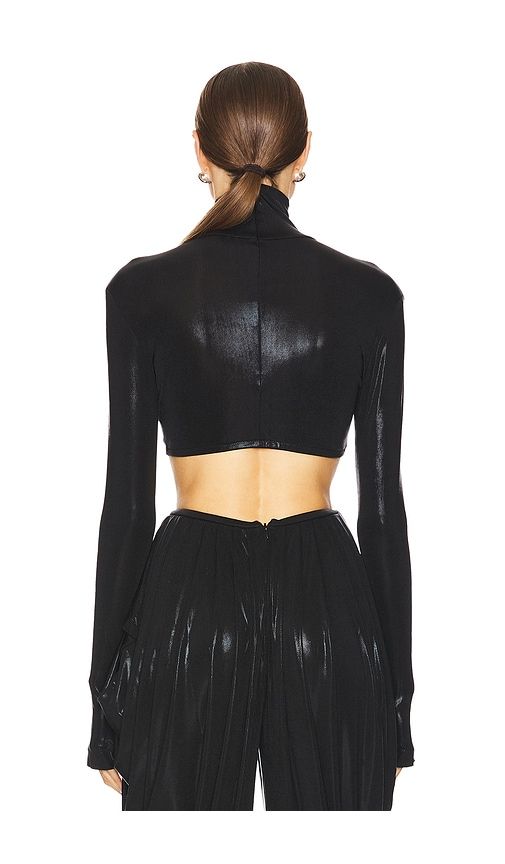 Cropped Slim Fit Long Sleeve Turtleneck Top in . Taglia L. Also in XL - Norma Kamali - Modalova