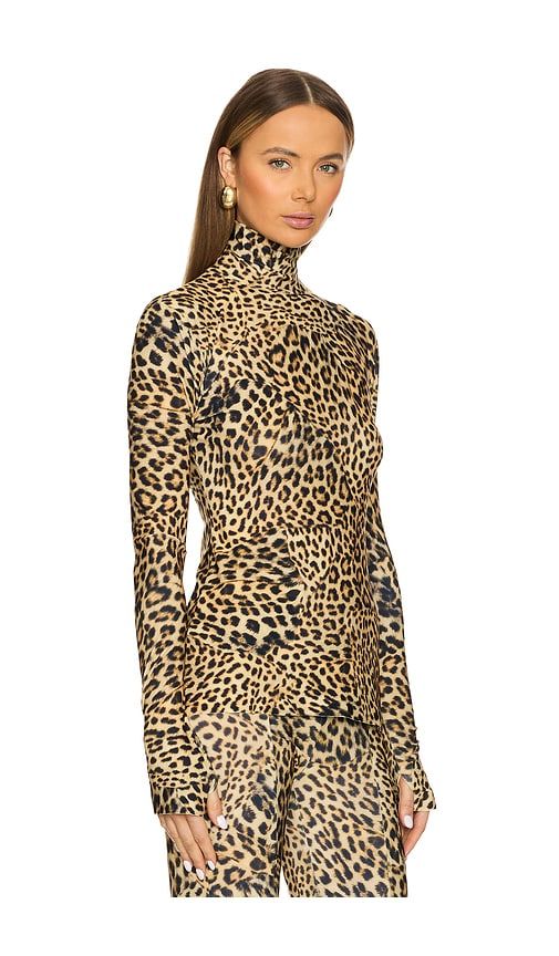 Slim Fit Long Sleeve Turtleneck Top in Brown. - size S (also in XS) - Norma Kamali - Modalova