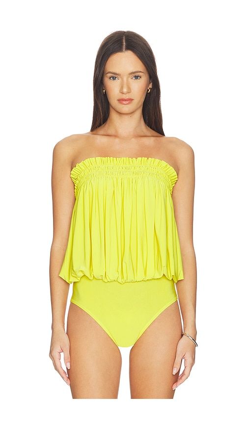 Strapless Peasant Bodysuit in Yellow. - size XS (also in XXS, S, M) - Norma Kamali - Modalova