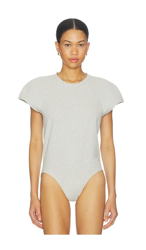 Cap Sleeve Bomber Bodysuit in Light Grey. - size M (also in S, XL, XS, XXS) - Norma Kamali - Modalova