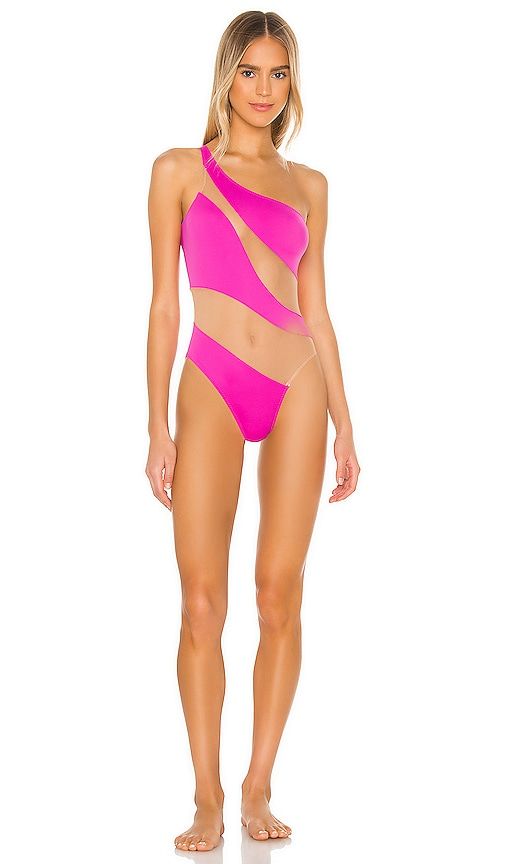 X REVOLVE Snake Mesh Mio in Fuschia. - size XS (also in XL) - Norma Kamali - Modalova
