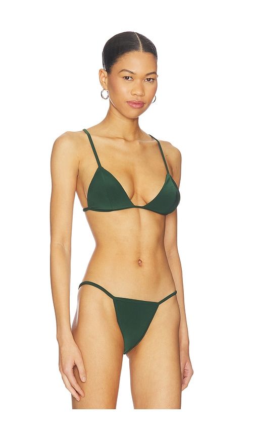 No Tie Triangle Bikini Top in Green. - size L (also in M, S, XL) - Norma Kamali - Modalova