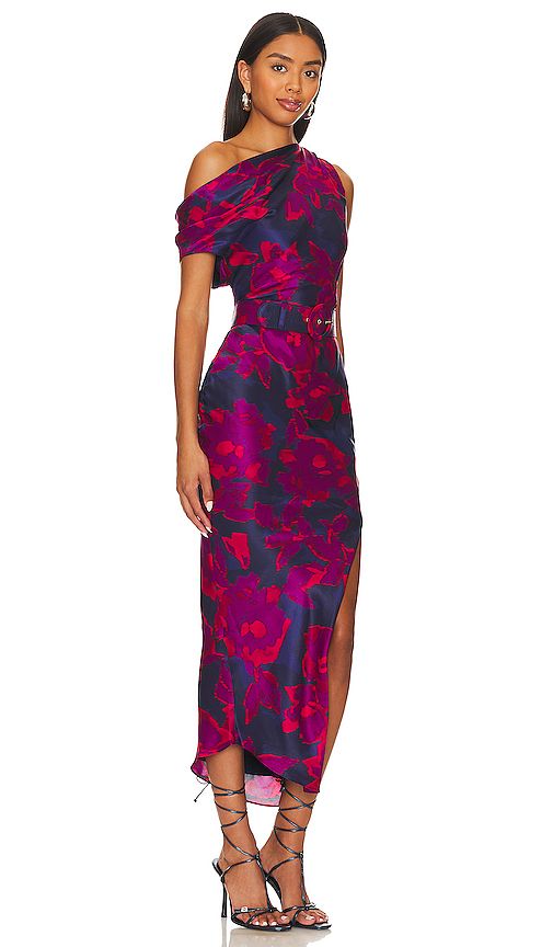 Calantha Off Shoulder Midi Dress in Navy. - size 0 (also in 2) - NICHOLAS - Modalova