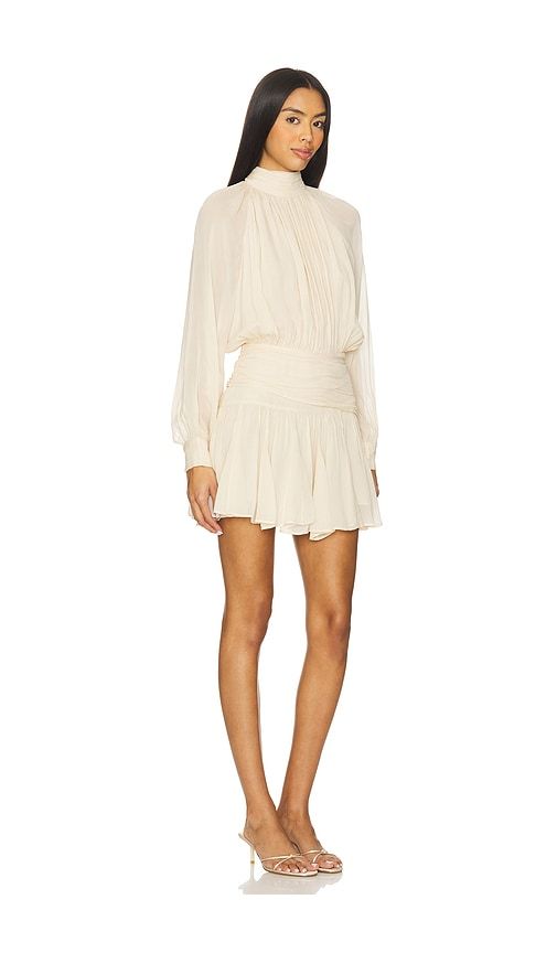 Cecile High Neck Mini Dress With Godets in White. - size 0 (also in 10, 12, 2, 4, 6) - NICHOLAS - Modalova