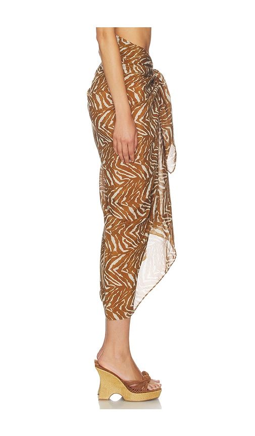 Aminta Midi Sarong in Brown - NICHOLAS - Modalova