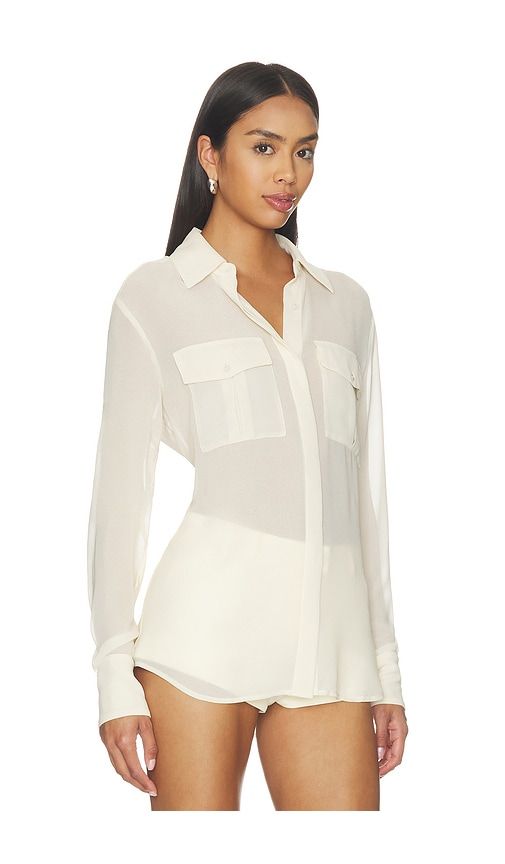 Chloe Shirt in Cream. - size 0 (also in 4, 6, 8) - NICHOLAS - Modalova