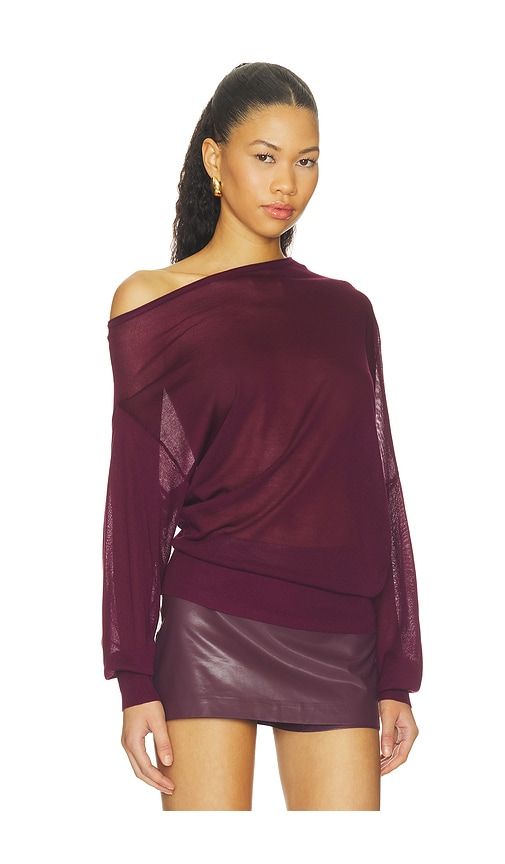 Beatrice Sweater in Wine. - size S (also in XS, M, L) - NIA - Modalova