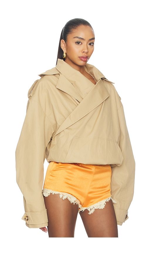 Trench Hoodie in Brown. - size L (also in M, S, XS) - NIIHAI - Modalova