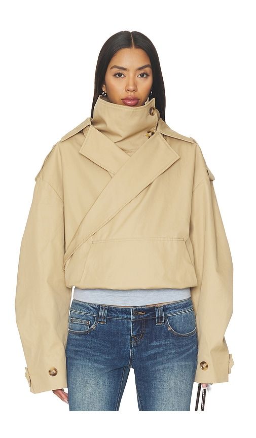Trench Hoodie in Beige. - size L (also in M, S, XL, XS) - NIIHAI - Modalova