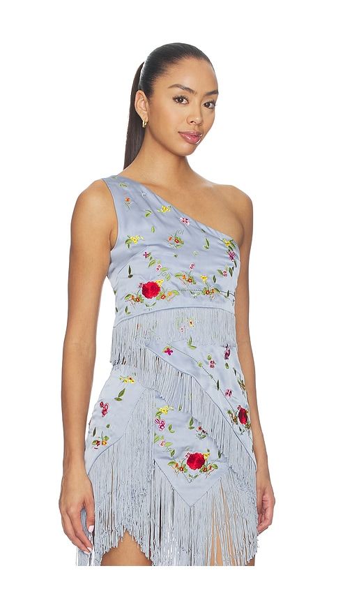 Lara Fringe Top in Baby Blue. - size L (also in M, S, XL, XS) - NIIHAI - Modalova