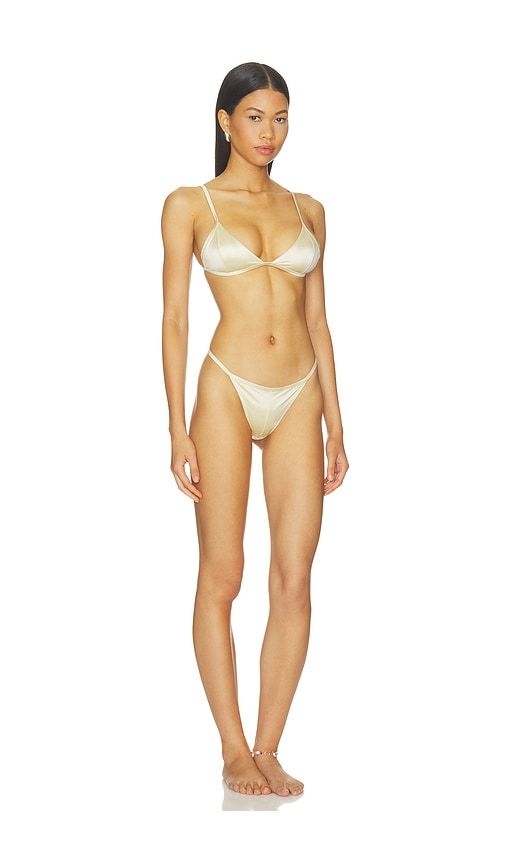 The Del Satin Bikini in Beige. - size L (also in M, S, XL, XS) - NIIHAI - Modalova