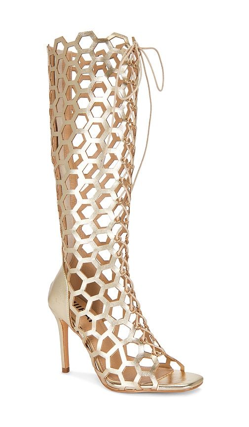 Honeycomb Lace Up Heel in Metallic . - size 38 (also in 39, 40, 41) - NIIHAI - Modalova