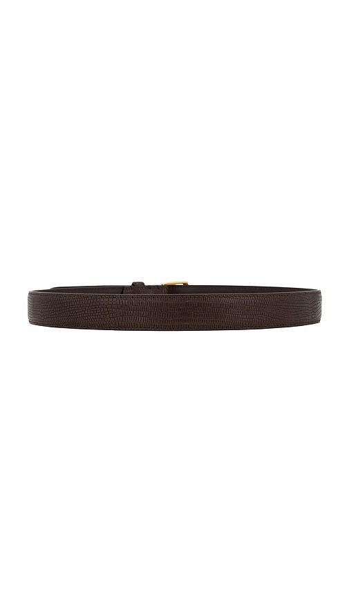 Sloane Embossed Lizard Belt in Brown. - size 70 (also in 75, 80, 85) - NILI LOTAN - Modalova