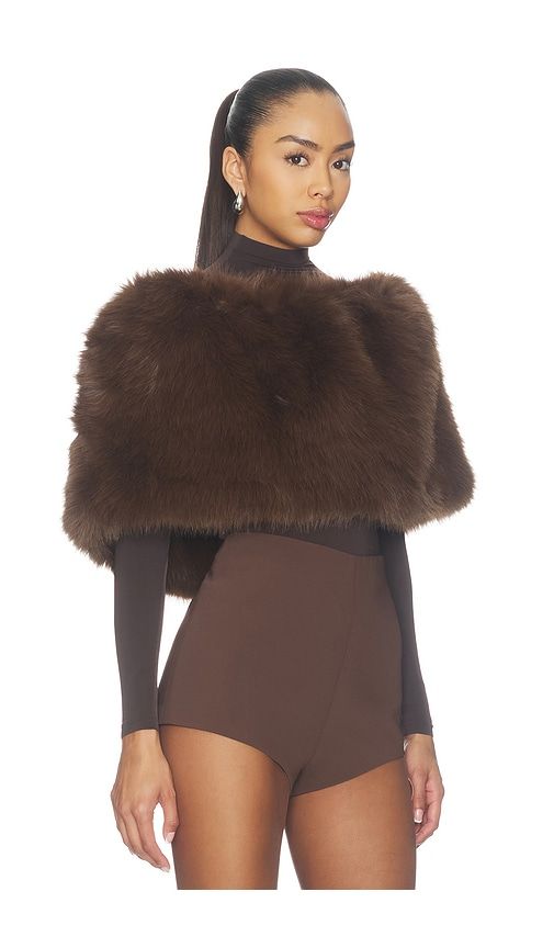 Mallory Faux Fur Shawl in . - size L (also in M, S) - Nonchalant Label - Modalova