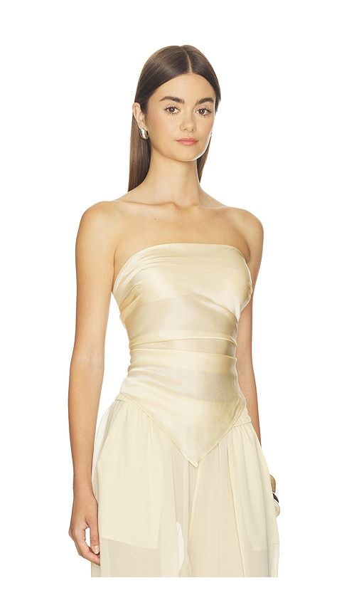Amelia Silk Scarf in Tan. - size L (also in M, S, XS) - Nonchalant Label - Modalova