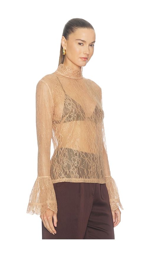 Letty Lace Top in Beige. - size L (also in M, S, XS) - Nonchalant Label - Modalova