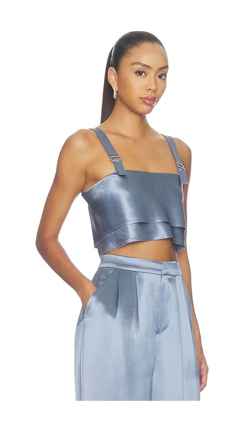 Astrid Crop Blouse in Blue. - size L (also in S) - Nonchalant Label - Modalova