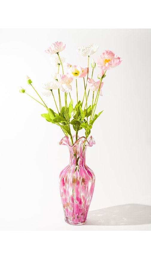 Blush Petal Glass Vase Tall in Pink - Noon & Moon - Modalova