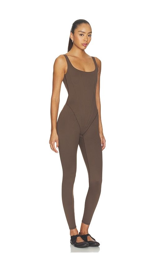 Matte Corset One Piece in Brown. - size L (also in S, XS) - NikeSKIMS - Modalova