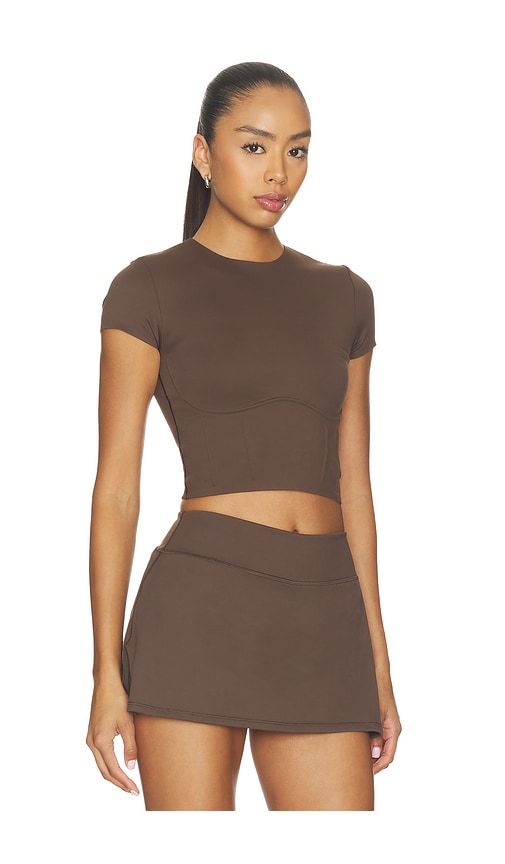 Matte Corset Crop Top in Brown. - size M (also in S, XL, XS) - NikeSKIMS - Modalova