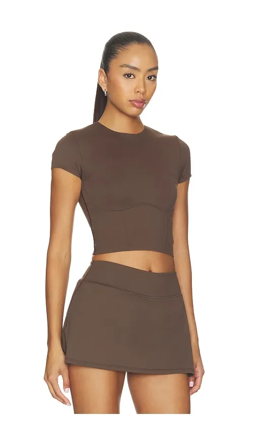 Matte Corset Crop Top in Brown. - size M (also in S, XL, XS, XXS) - NikeSKIMS - Modalova