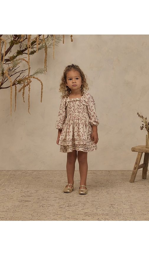 Kids Elodie Dress Floral Toile in Neutral. - size 2 (also in 4, 6) - Noralee - Modalova