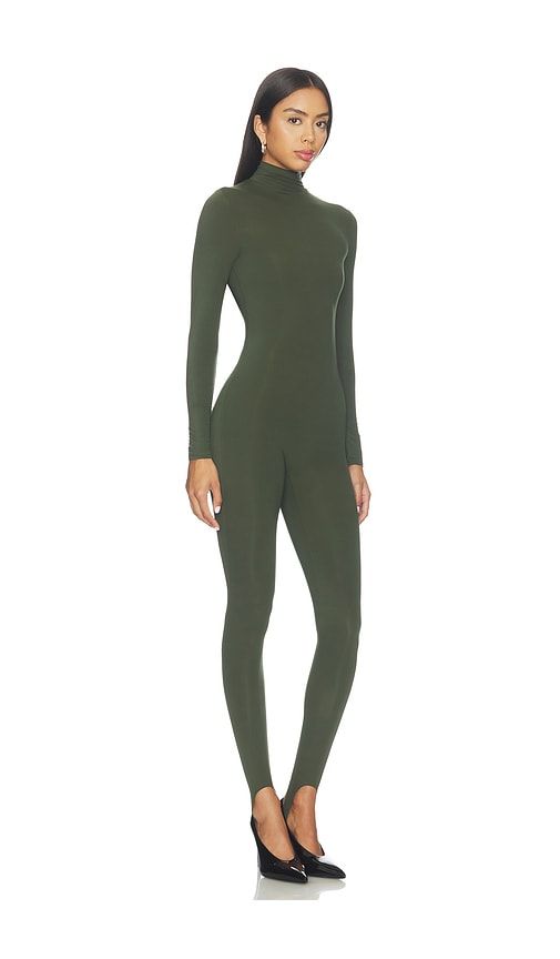 Naked Turtleneck Stirrup Jumpsuit in Olive. - size L (also in M, S, XL, XS) - Naked Wardrobe - Modalova
