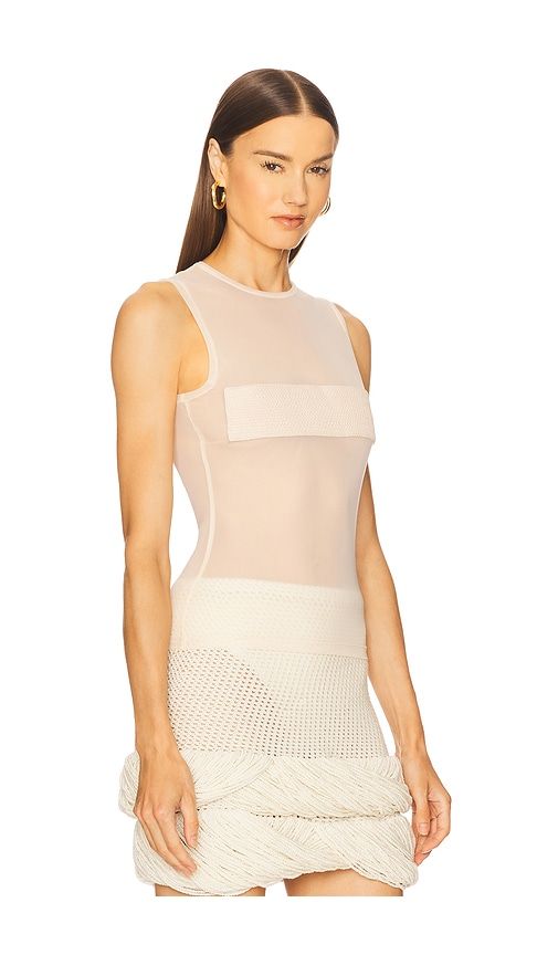 Mesh Tank Top in Beige. - size L (also in M) - nastyamasha - Modalova