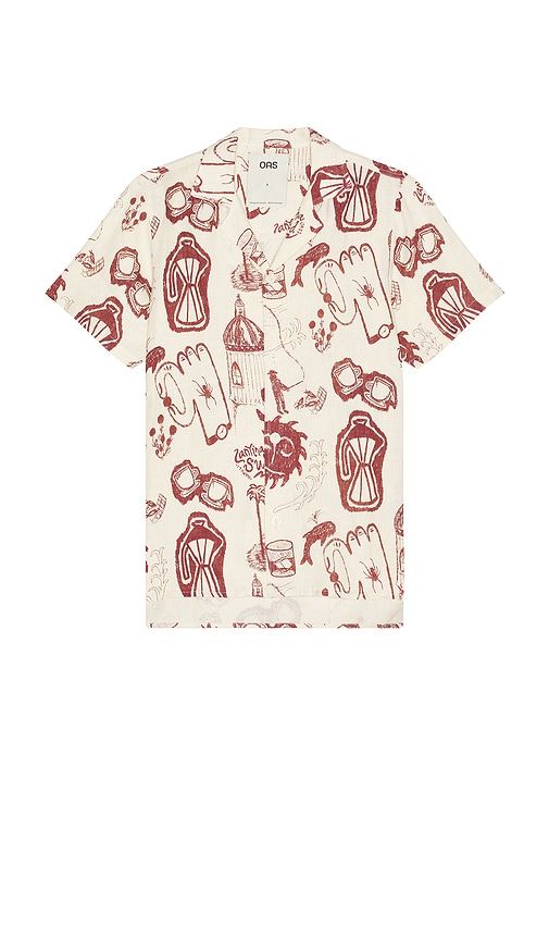 Cantina Cuba Linen Shirt in Ivory. - size L (also in S, XL/1X) - OAS - Modalova