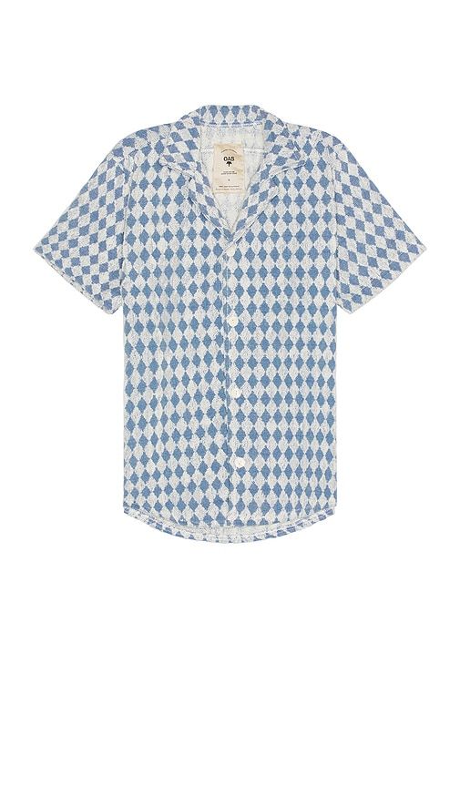 Navy Diamond Cuba Terry Shirt in . Taglia L. Also in M, S - OAS - Modalova