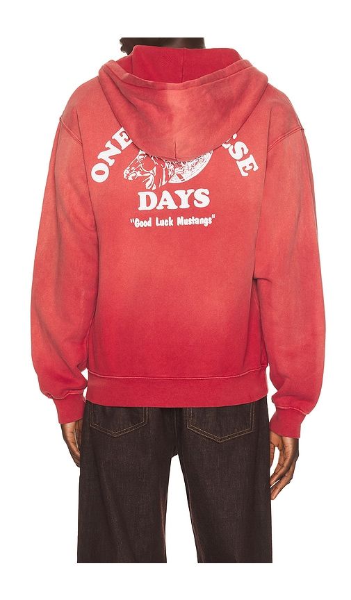 Good Luck Mustangs Zip Hoody in Red. - size L (also in M, S, XL/1X) - ONE OF THESE DAYS - Modalova