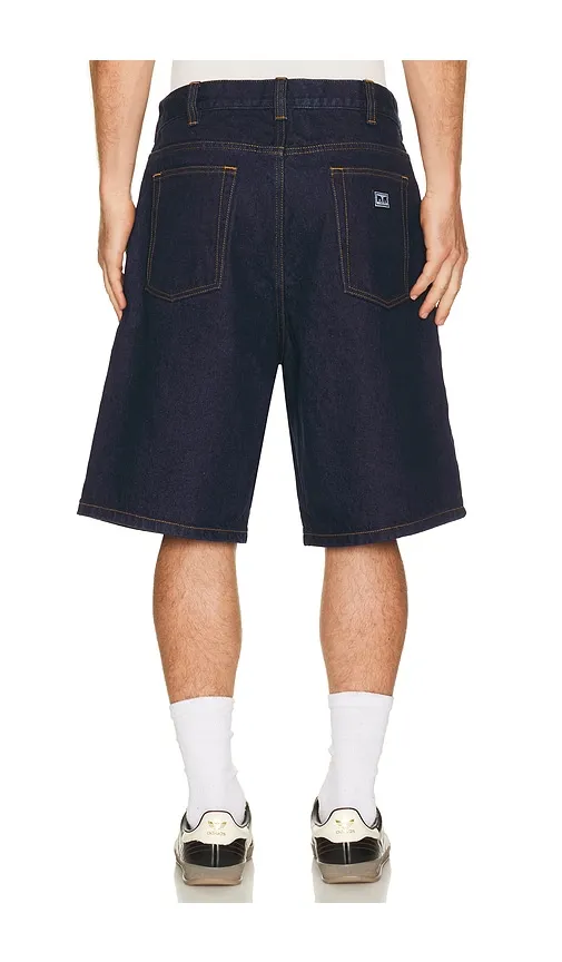 Bigwig Baggy Denim Shorts in Blue. - size 30 (also in 34, 36) - Obey - Modalova
