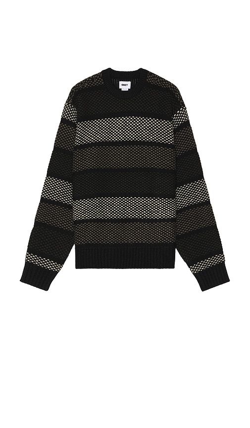 Benjamin Crewneck Sweater in Black. - size M (also in S, XL/1X) - Obey - Modalova