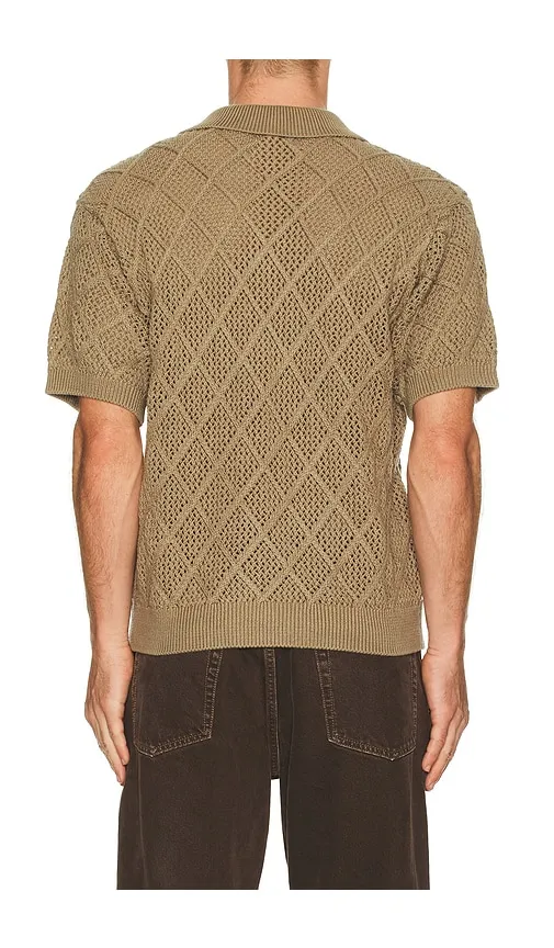 Eryk Knitted Polo in Brown. - size M (also in S) - Obey - Modalova