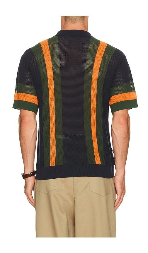 Seth Knitted Polo in Navy,Orange. - size L (also in XL/1X) - Obey - Modalova