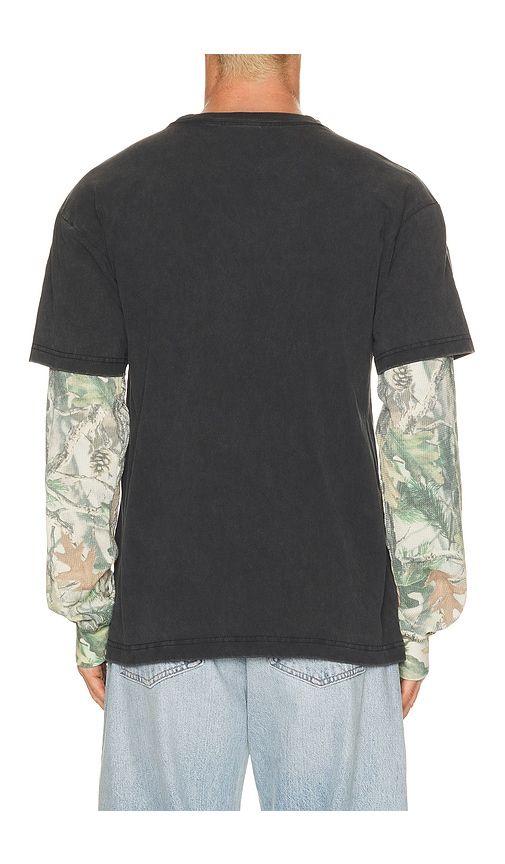 Post 2fer Layered Tee in Black. - size L (also in M, S, XL/1X) - Obey - Modalova