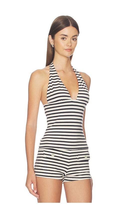 Halter Top in Black & White. - size L (also in M, S, XL/1X) - Oddli - Modalova