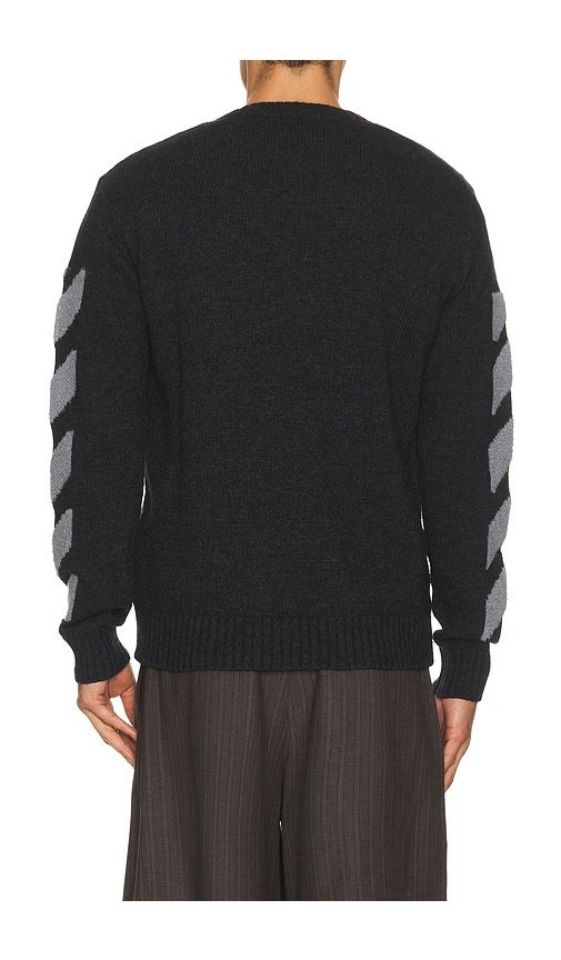 Diag Fuzzy Knit Crewneck Sweater in Grey. - size S (also in M, L, XL/1X) - OFF-WHITE - Modalova