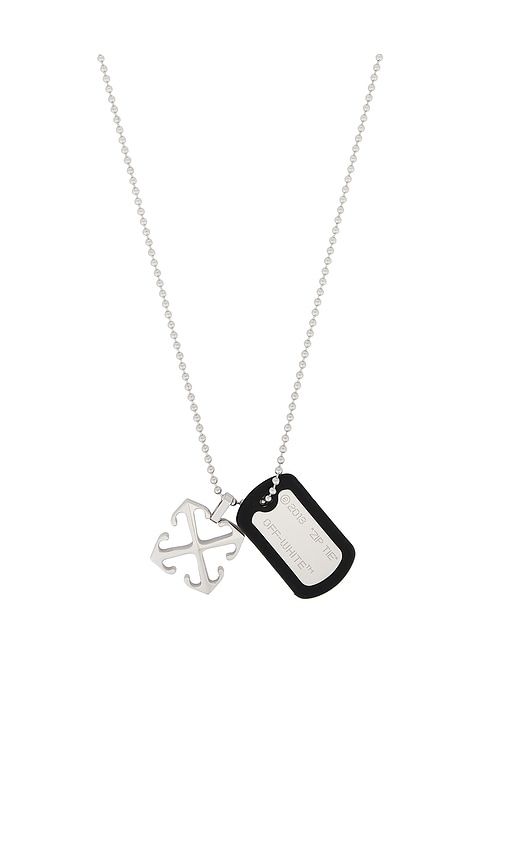 Zip Tie & Arrow Necklace in Metallic - OFF-WHITE - Modalova