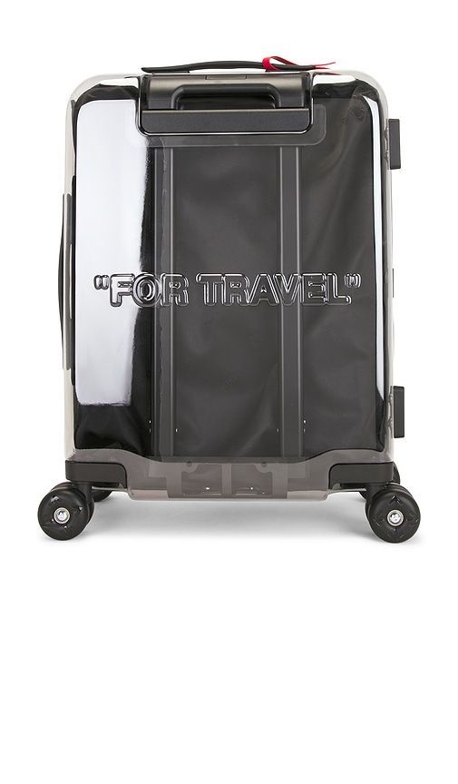 Quote Arrow Trolley Luggage + Stickers in Black - OFF-WHITE - Modalova