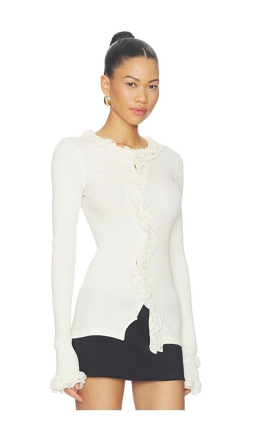 Cecilia Seamless Cardigan in White. - size L (also in S, XS) - OperaSPORT - Modalova