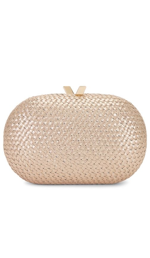 Lucia Oval Clutch in Metallic - olga berg - Modalova